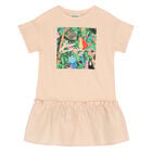 Girls Pink Logo Dress, 1, hi-res