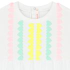 Baby Girls White Heart Romper, 1, hi-res