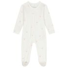 Baby Girls White & Pink Babygrows ( 4 Pack ), 2, hi-res