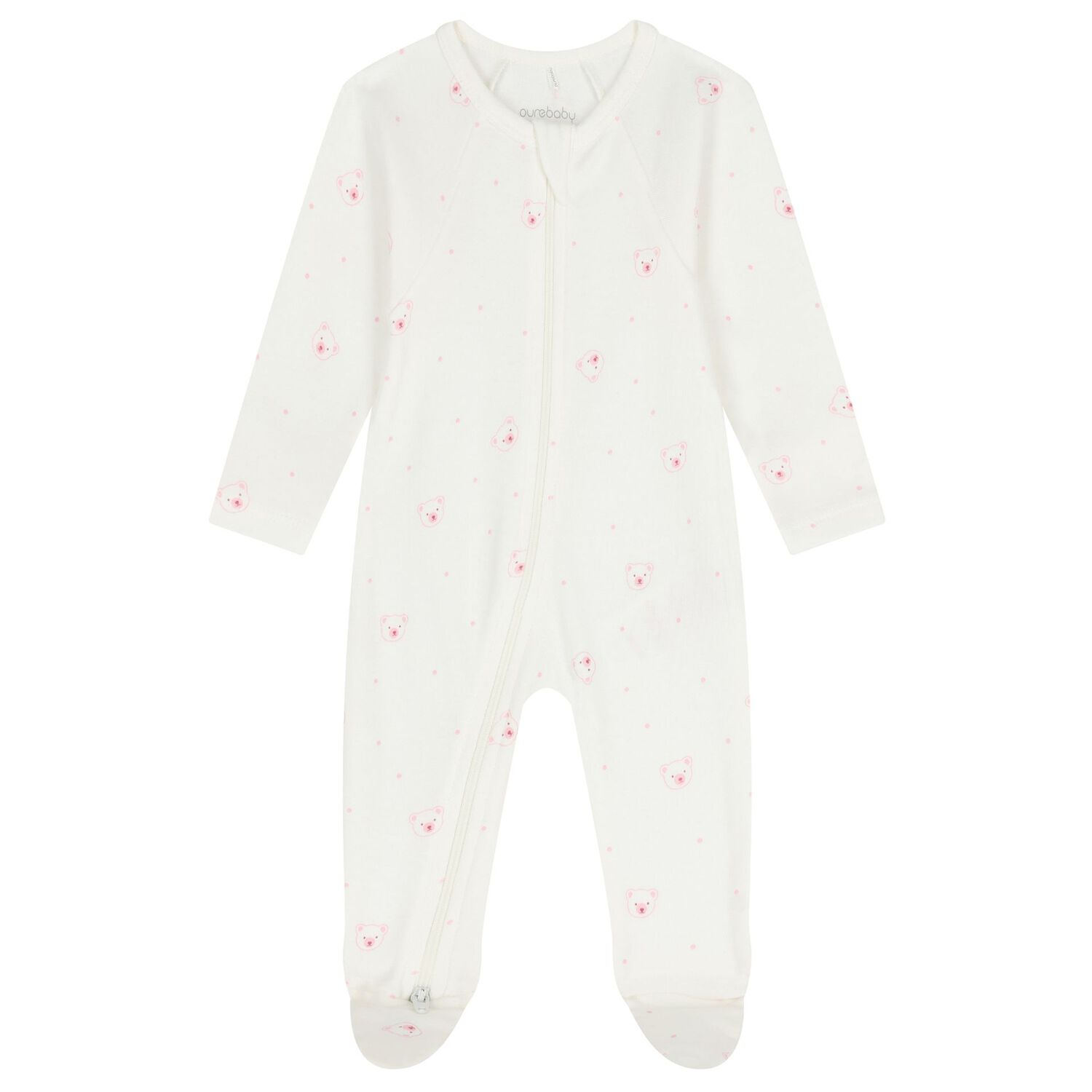 Baby Girls White & Pink Babygrows ( 4 Pack ), 2, hi-res image number null