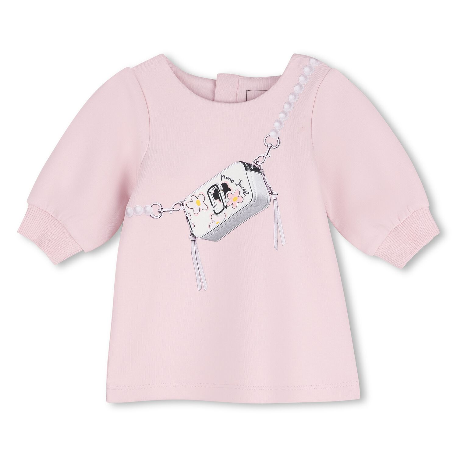 Younger Girls Pink Bag Dress, 2, hi-res