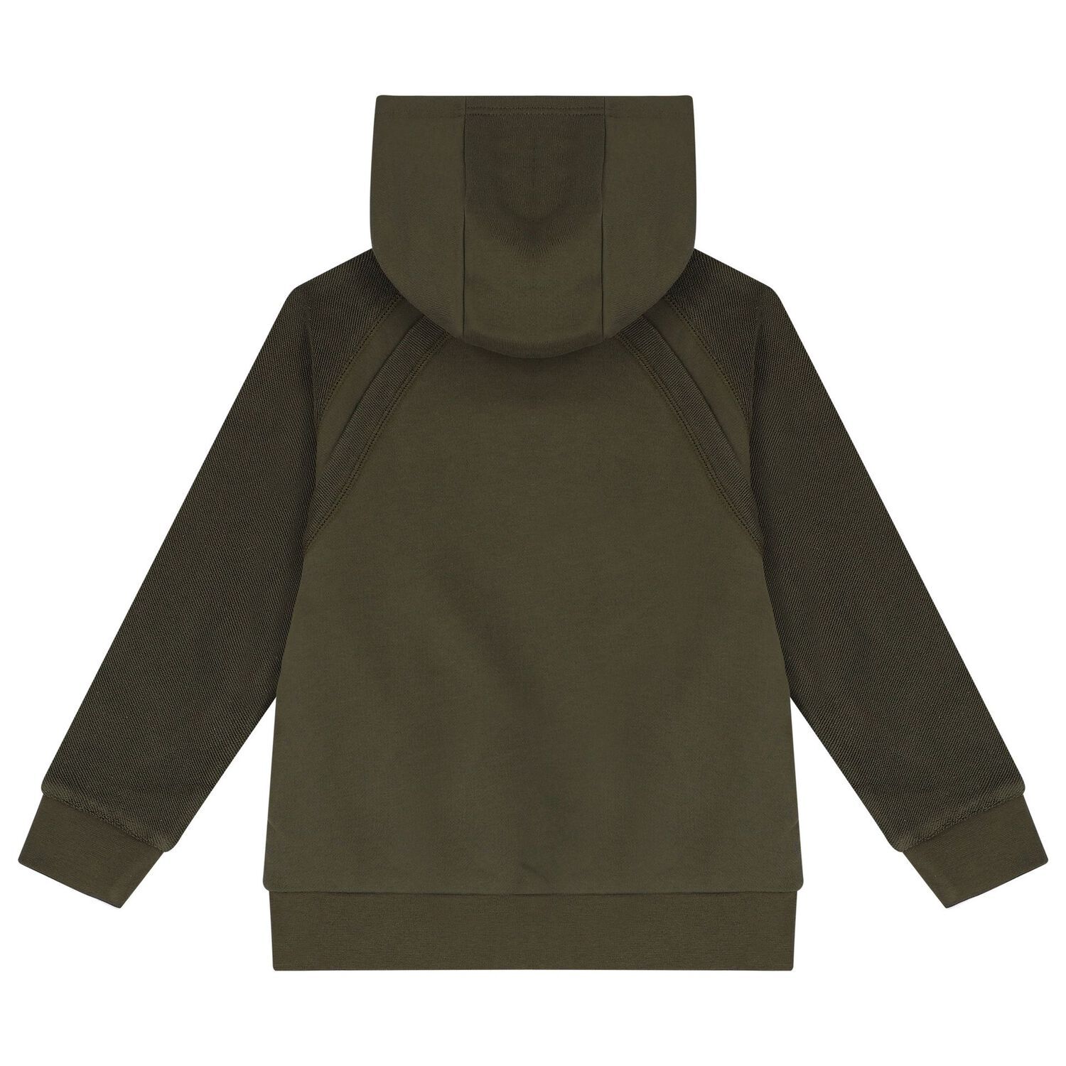 Boys Khaki Logo Hooded Zip Up Top, 2, hi-res image number null