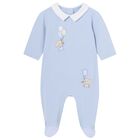 Baby Boys Blue Elephant Babygrow, 2, hi-res