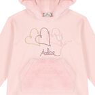 Girls Pink Logo Faux fur Leggings Set, 1, hi-res