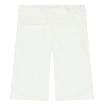 Boys White Logo Shorts