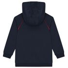 Boys Navy Blue Logo Tracksuit, 2, hi-res