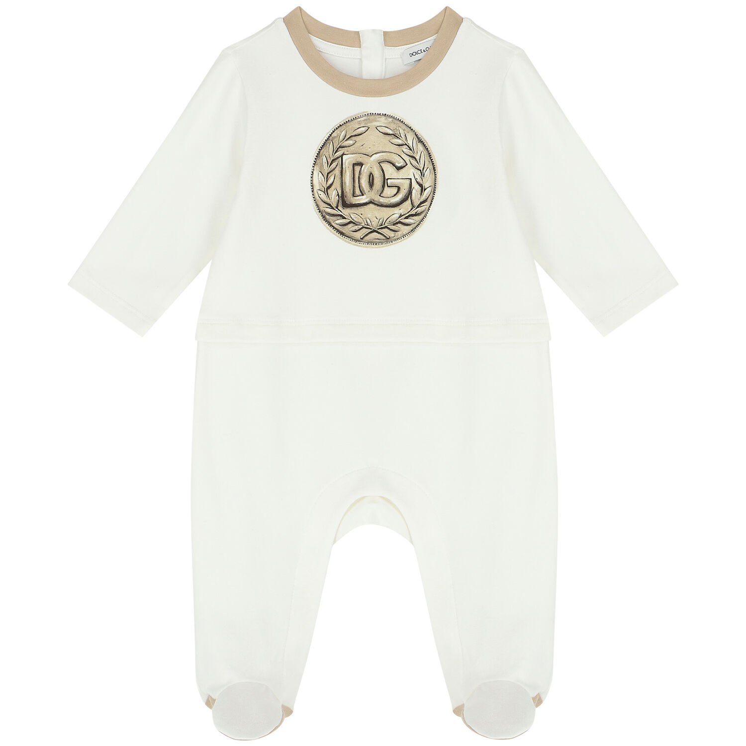 White Coin Logo Babygrow Gift Set, 1, hi-res image number null