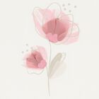 Girls Ivory Cotton & Pink Floral Print T-Shirt, 2, hi-res