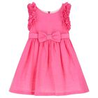 Girls Pink Bow Dress, 1, hi-res