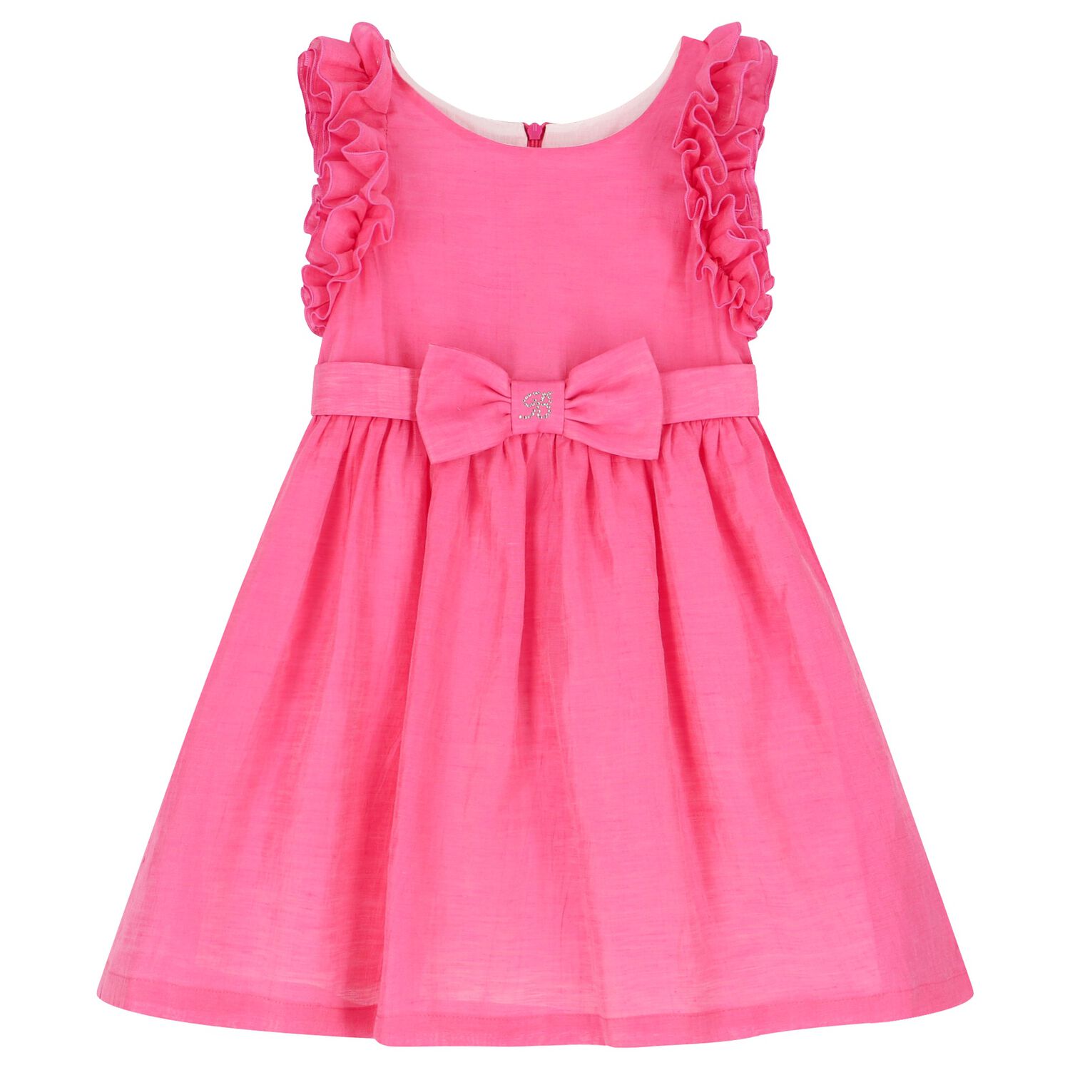 Girls Pink Bow Dress, 1, hi-res image number null