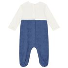 Baby Boys White & Blue Babygrow Set, 1, hi-res