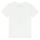 Boys White Tiger Logo T-Shirt, 1, hi-res