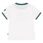 Younger Boys White Logo T-Shirt, 1, hi-res