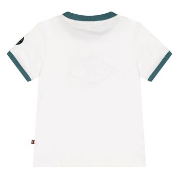 Younger Boys White Logo T-Shirt