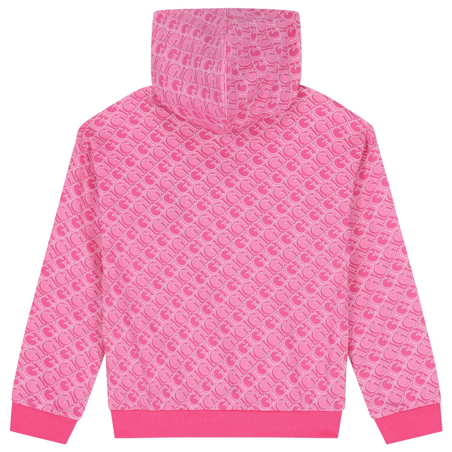 Girls Pink Logo Hooded Top, 2, hi-res image number null