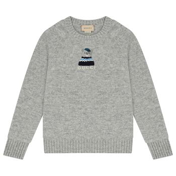 Grey Cotton Logo Sweatshirt