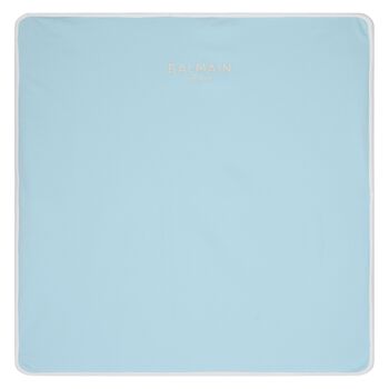 Baby Boys Blue & Gold Logo Blanket