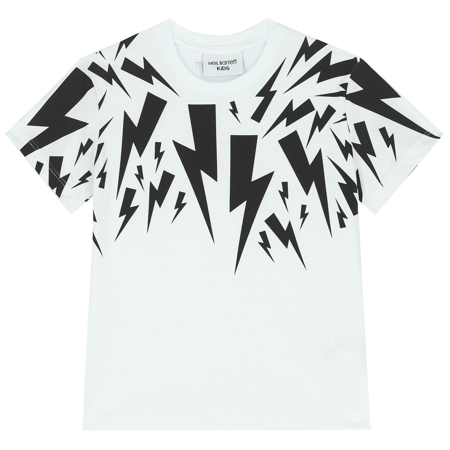 Boys White Thunderbolt T-Shirt, 2, hi-res image number null