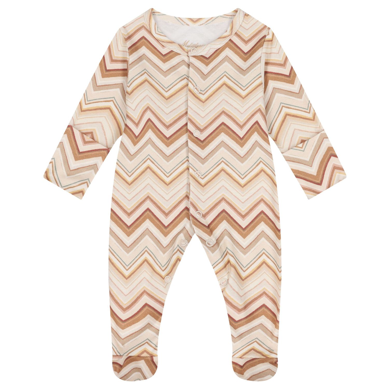 Multi-Coloured Zig Zag Babygrow Set, 2, hi-res