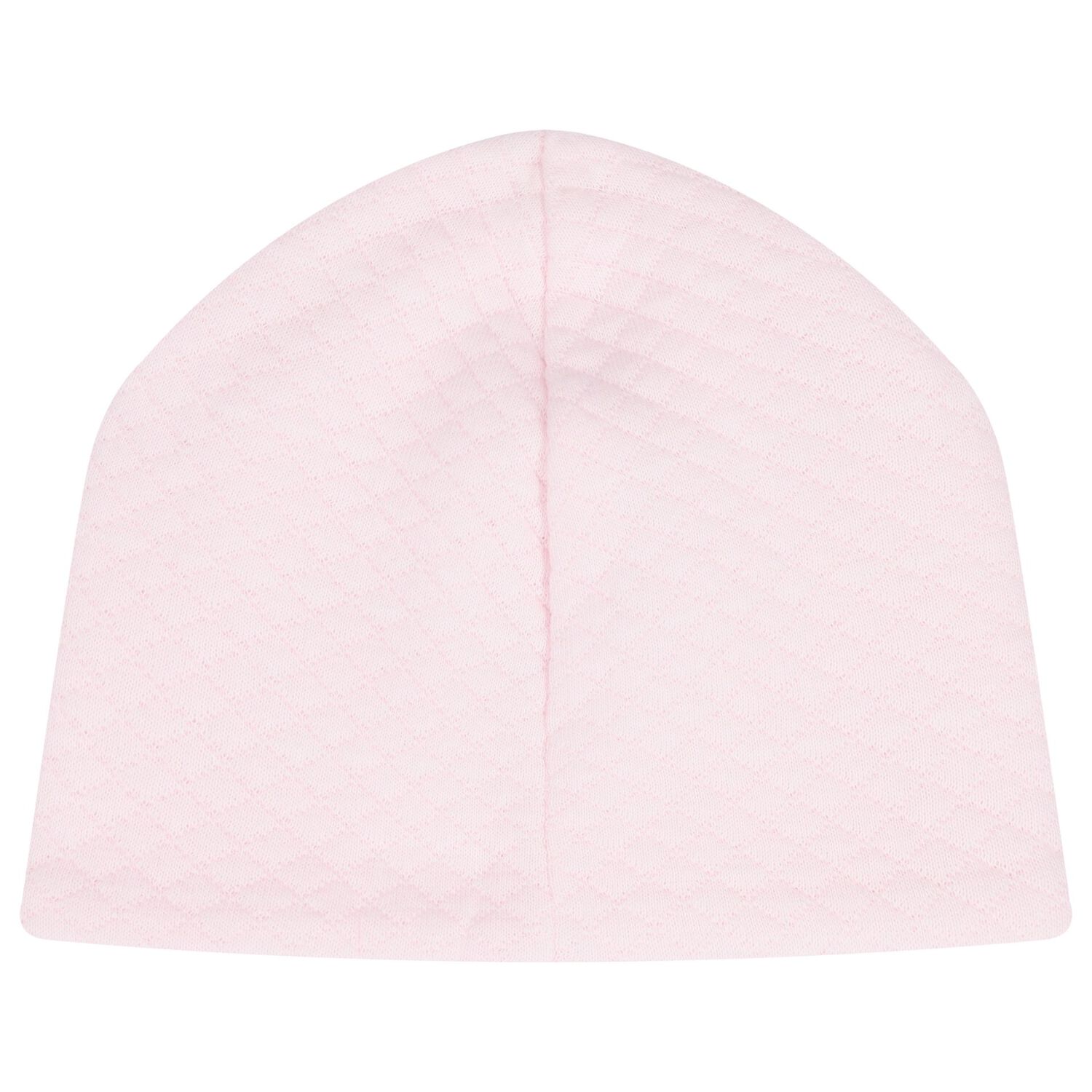 Baby Girls White & Pink Heart Hat, 2, hi-res