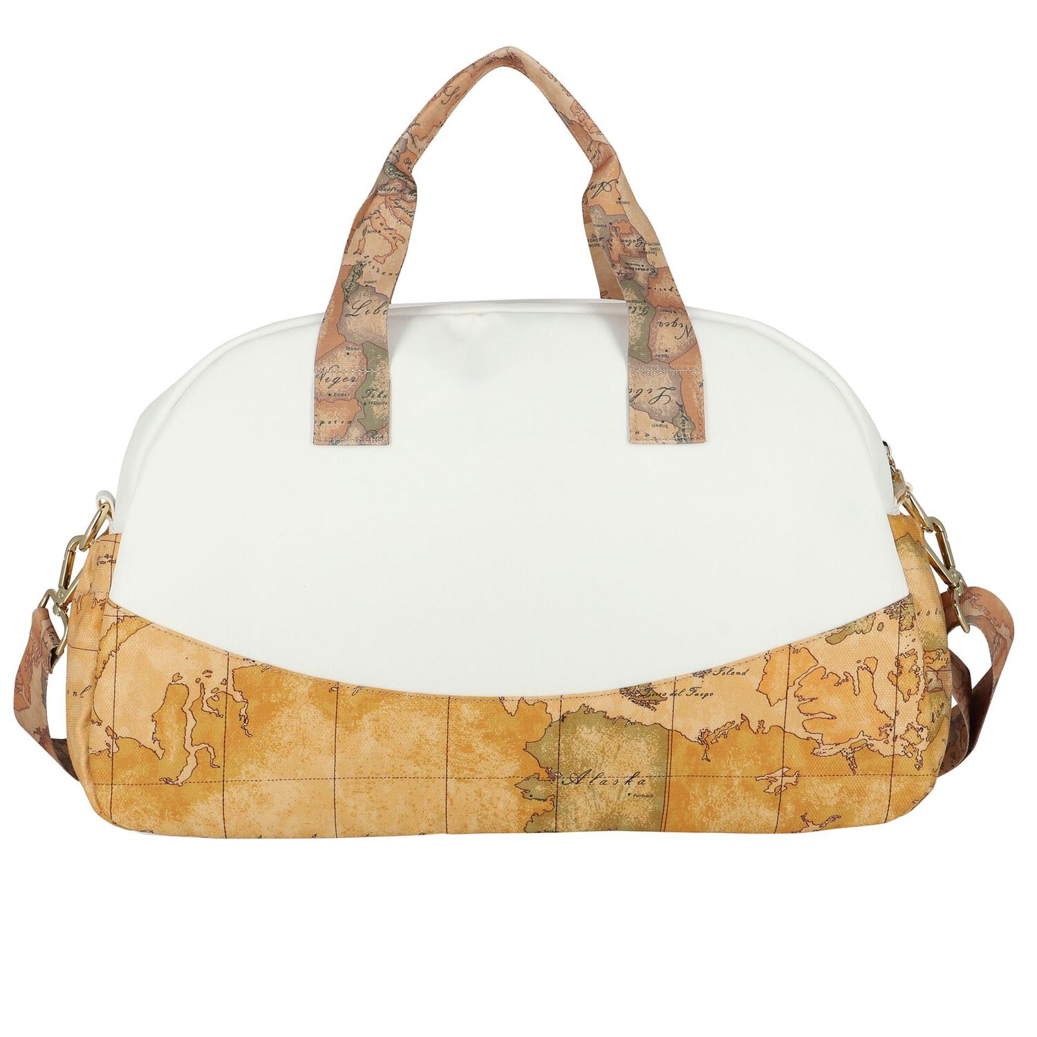 White & Beige Geo Map Baby Changing Bag, 1, hi-res image number null