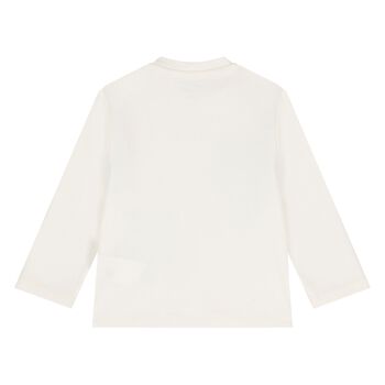 Baby Boys Ivory Lion Long Sleeve Top