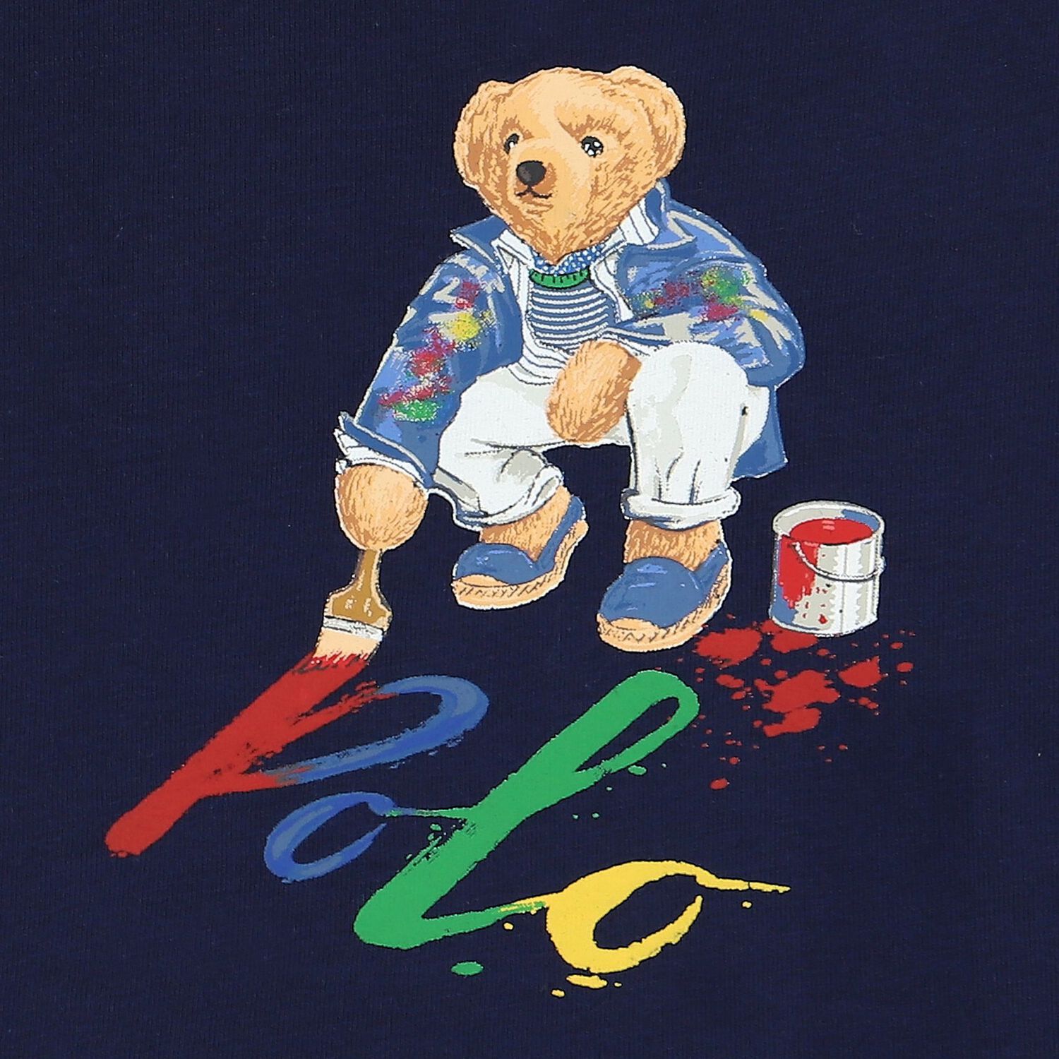 Baby Boys Navy Blue Polo Bear T-Shirt, 1, hi-res