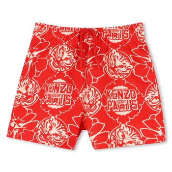 Younger Boys Red Logo Shorts