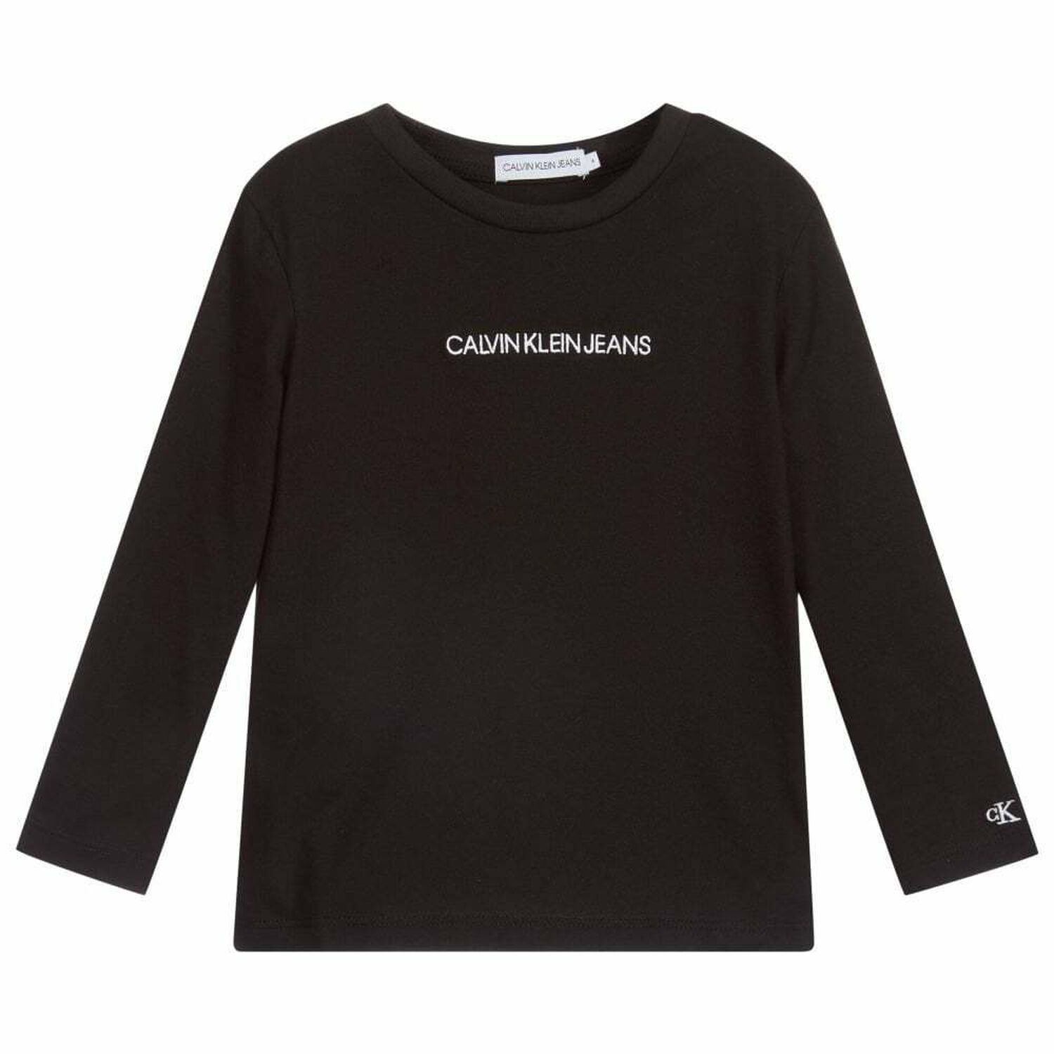 Boys Black Organic Cotton Logo Top, 2, hi-res image number null