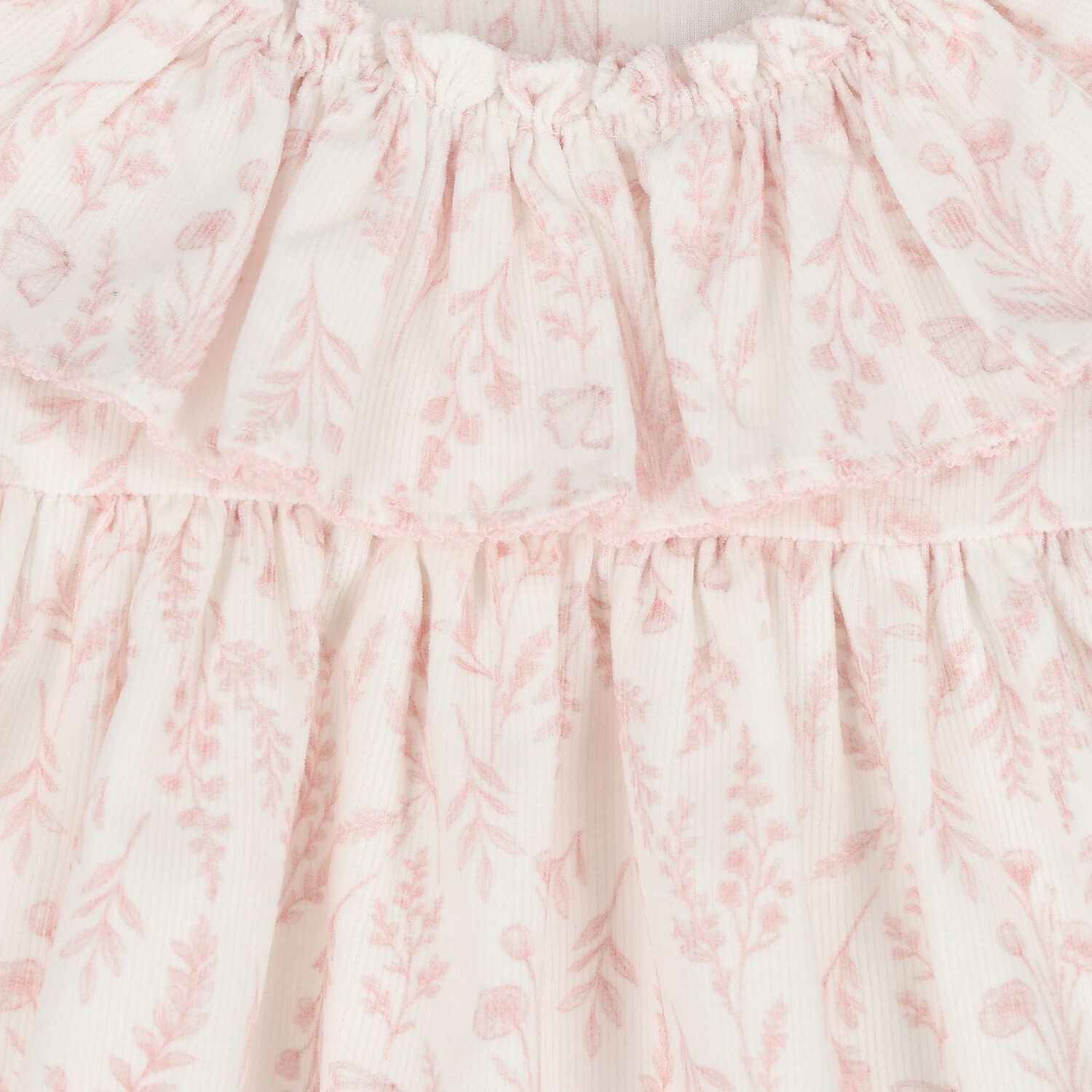 Baby Girls Ivory & Pink Wildflower Dress, 1, hi-res