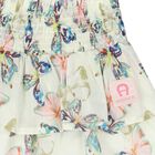 Girls Ivory Butterflies Logo Skirt, 1, hi-res