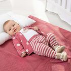 Baby Girls Ivory & Pink 3 Piece Tracksuit, 1, hi-res