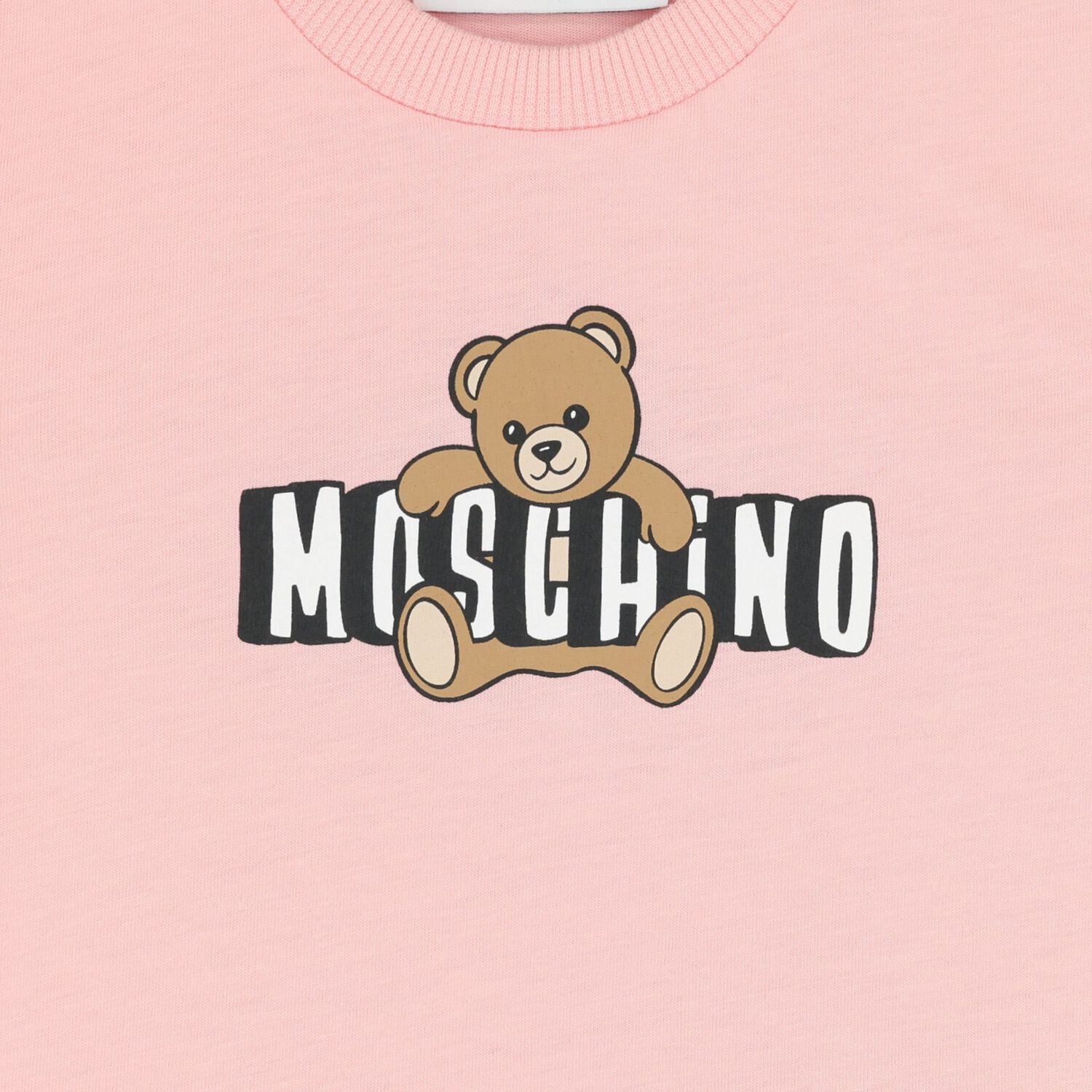 Younger Girls Pink Teddy Bear Logo T-Shirt, 6, hi-res