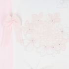 Baby Girls White & Pink Floral Blanket, 1, hi-res