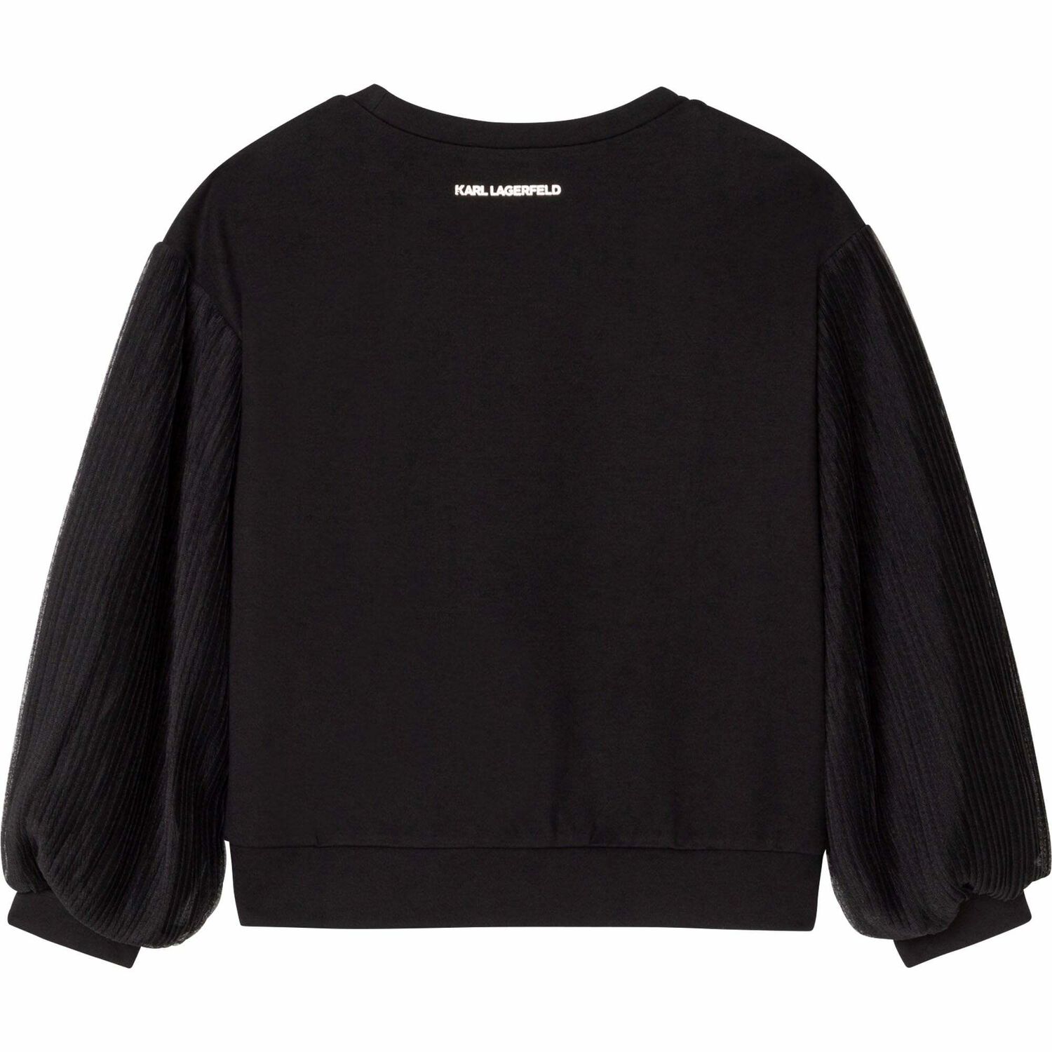 Girls Black Logo Sweatshirt, 1, hi-res image number null