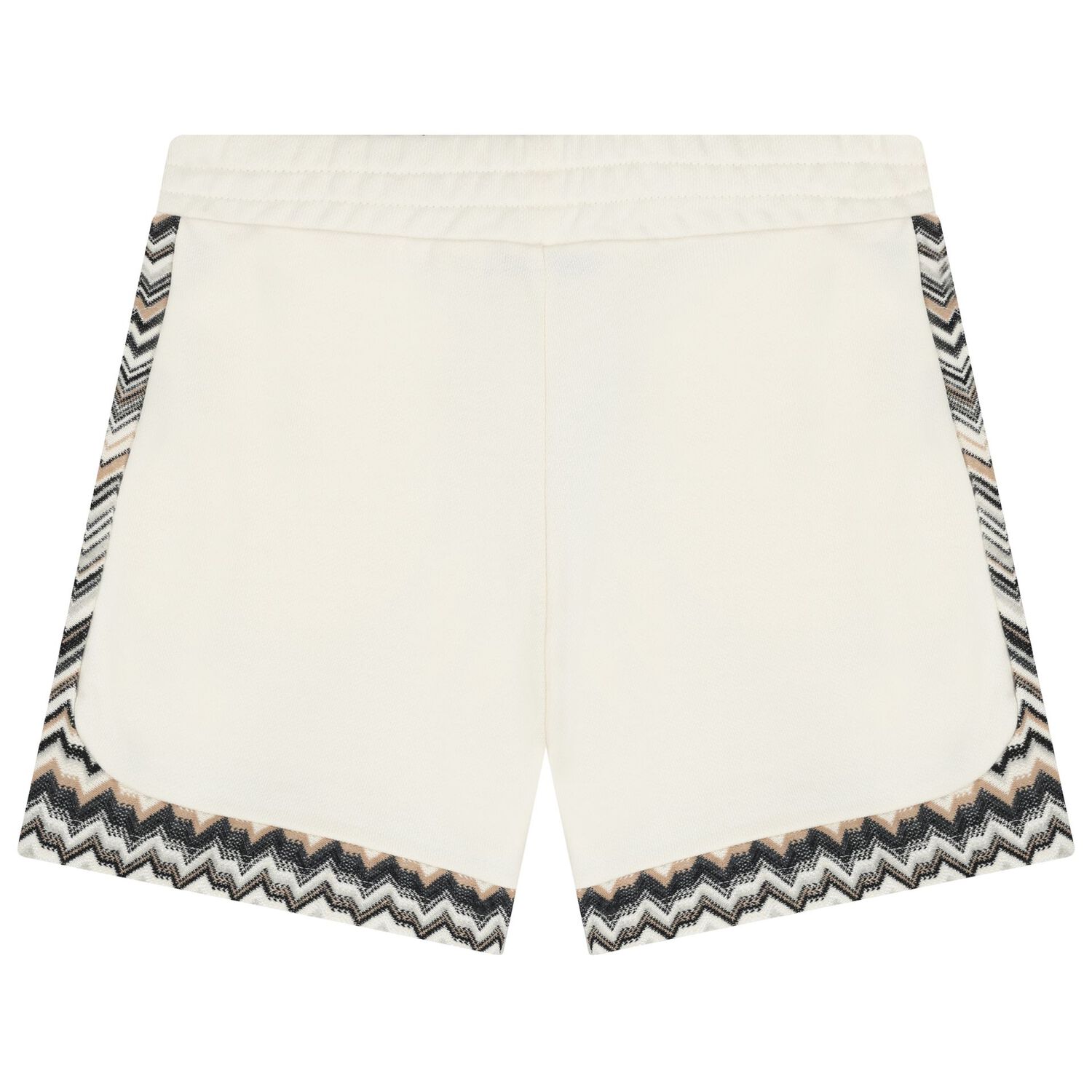 Boys Ivory Zig Zag Shorts, 1, hi-res