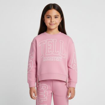 Girls Pink Logo Joggers