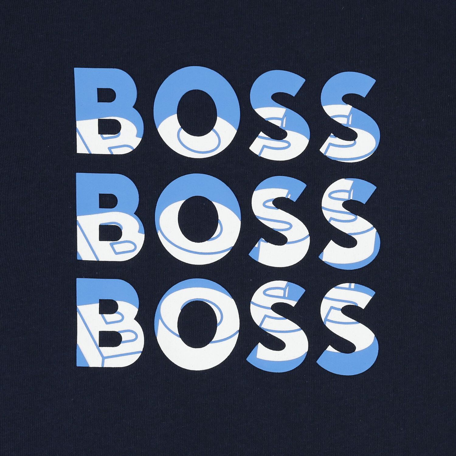 Younger Boys Navy Blue Logo T-Shirt, 2, hi-res