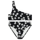 Girls Black Flower Bikini, 1, hi-res