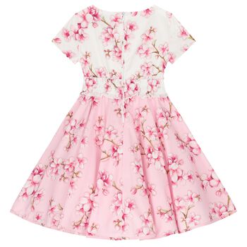 Girls Pink Cherry Blossom Dress
