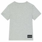Boys Grey Logo T-Shirt, 4, hi-res