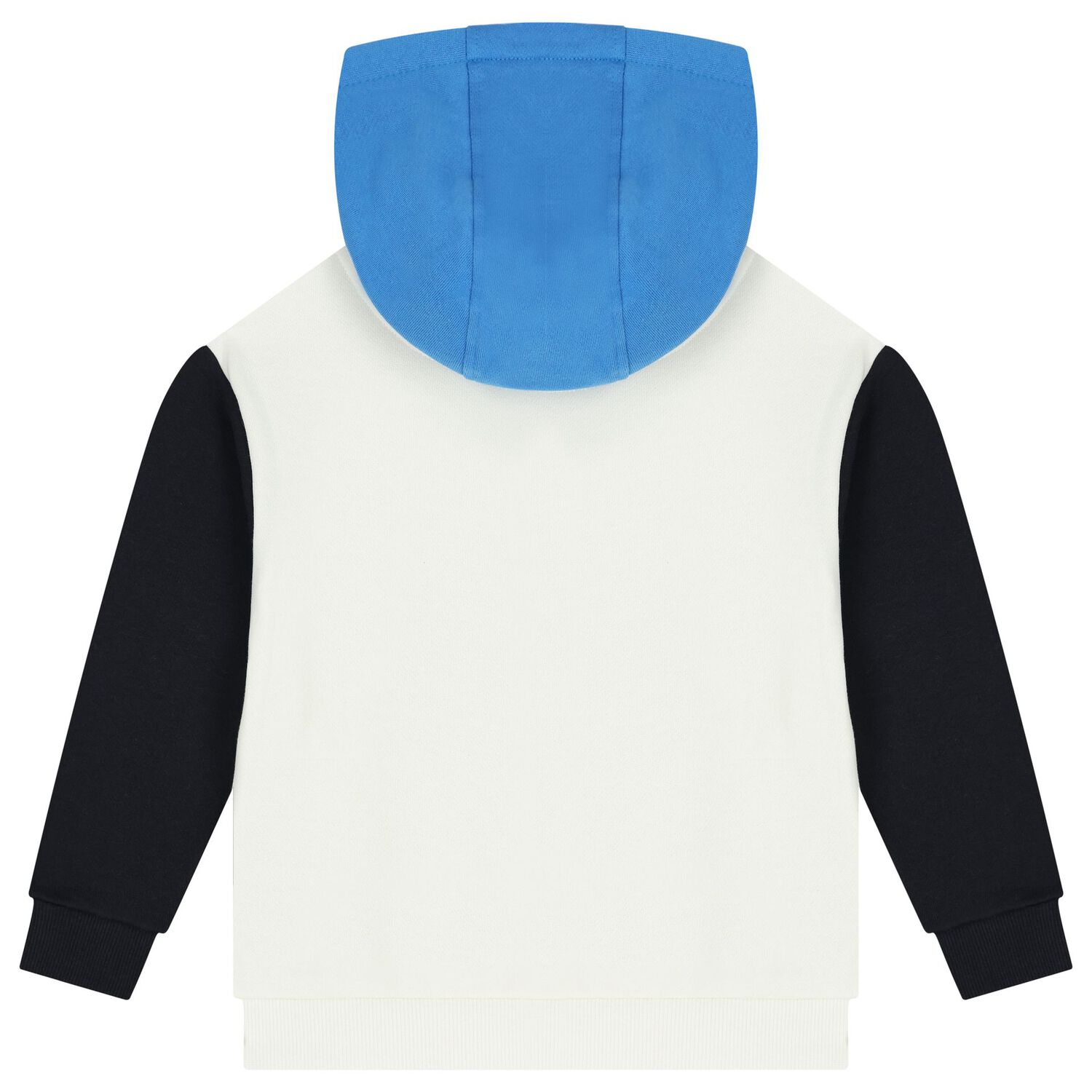 Boys White Hooded Top, 1, hi-res
