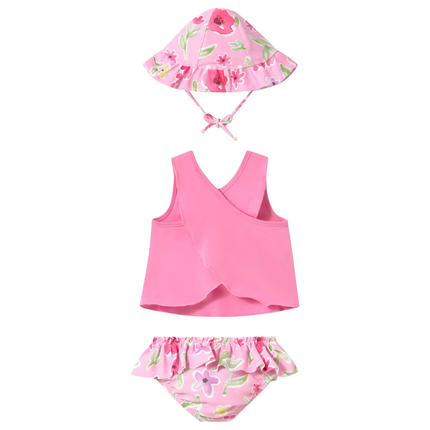 Baby Girls Pink Swim Set, 1, hi-res