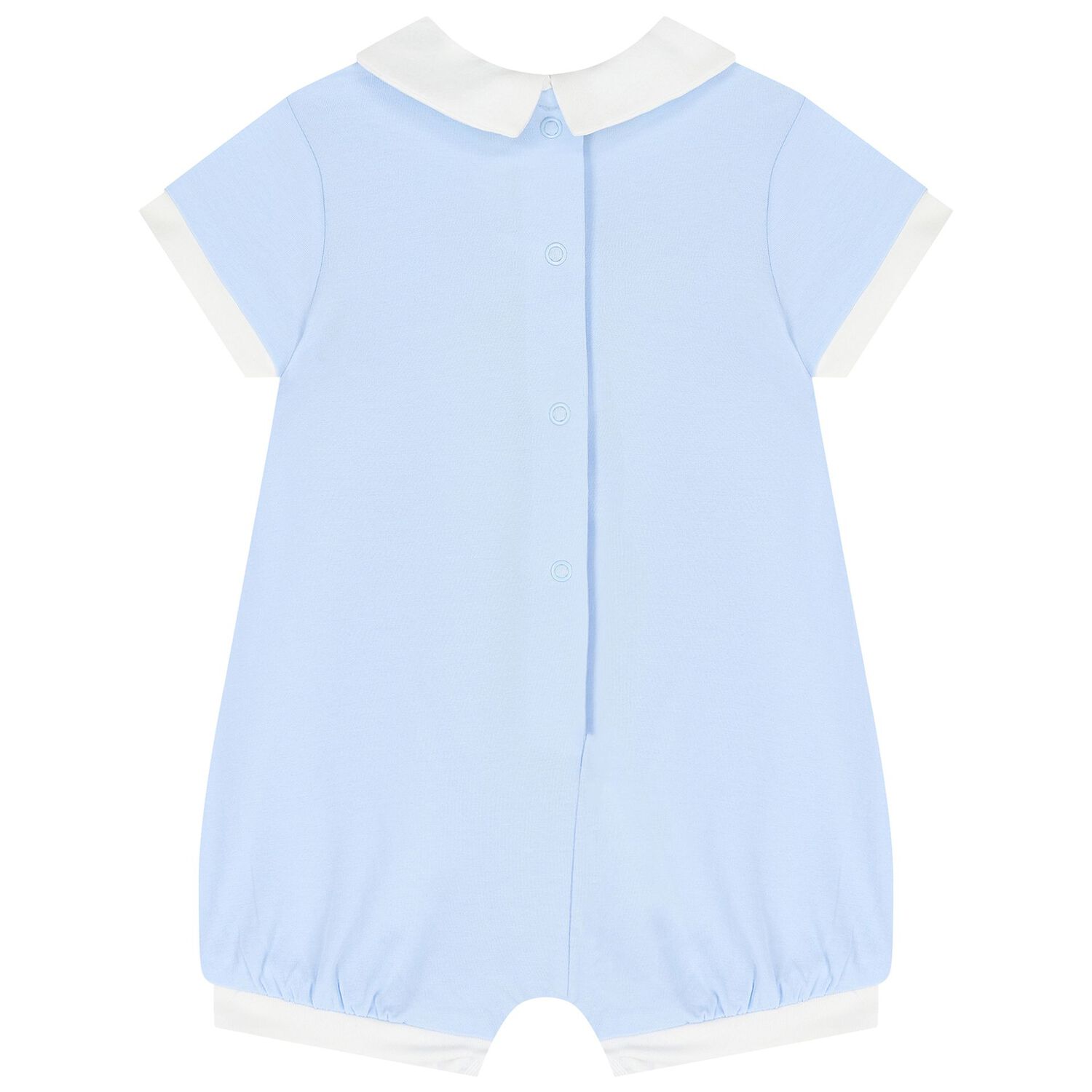 Baby Boys Blue Romper, 2, hi-res