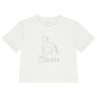 Girls White Logo T-Shirt, 1, hi-res