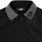 Girls Black Logo Rhinestone Zip Up Top, 1, hi-res