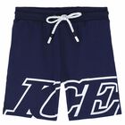 Boys Navy Jersey Shorts, 1, hi-res