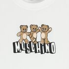 Boys White Teddy Bear Logo T-Shirt, 1, hi-res