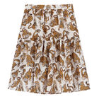 Girls Ivory Tiger Skirt, 1, hi-res