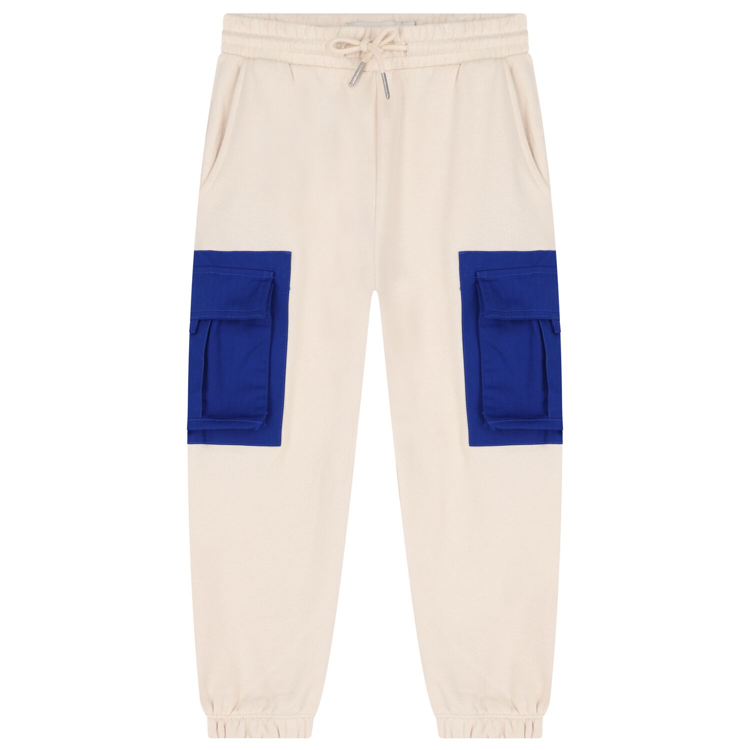Boys Beige Logo Joggers, 1, hi-res